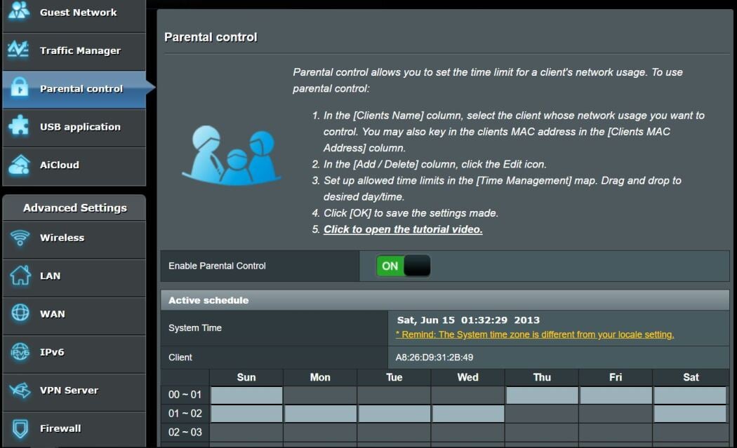 Router optimization setup