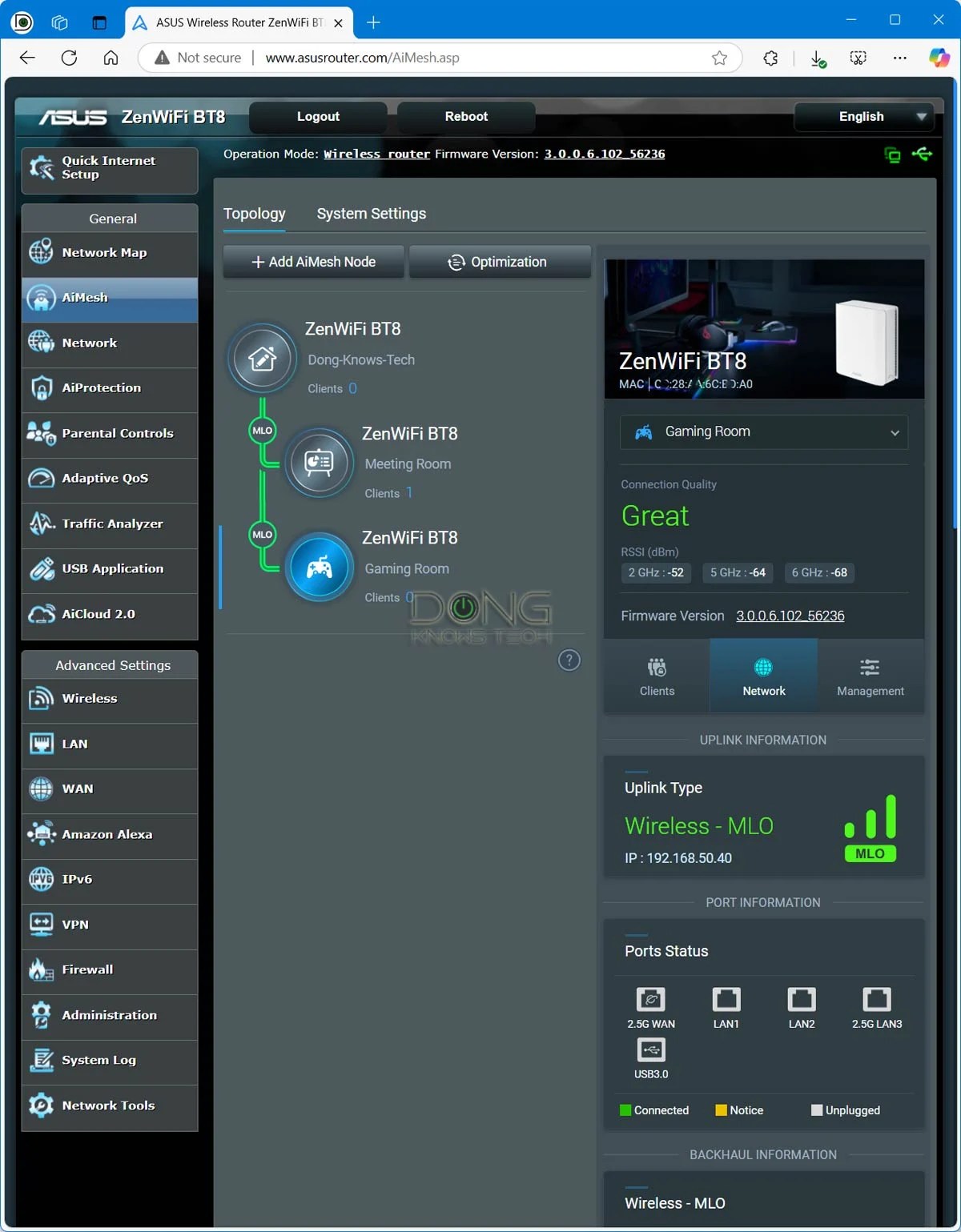AI router firmware